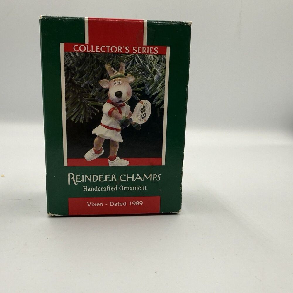 Hallmark Christmas Ornament 1989 Reindeer Champs Vixen Tennis Collector's Series
